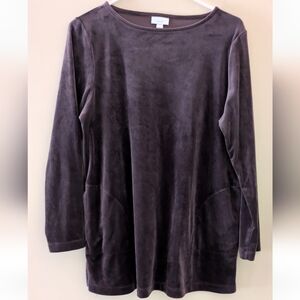 Pure Jill Plum Valour Long Sleeve Tunic ~ Sz M (Generous Fit)